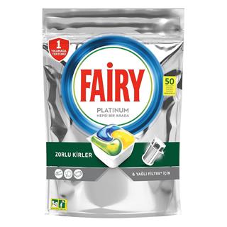 Fairy Platinum Bulaşık Makinesi Deterjanı Kapsülü / Tableti 50 Yıkama Limon Kokulu