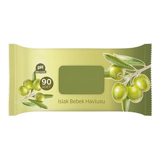 Sleepy Doğal Zeytinyağlı Islak Bebek Havlusu 90 Yapraklı