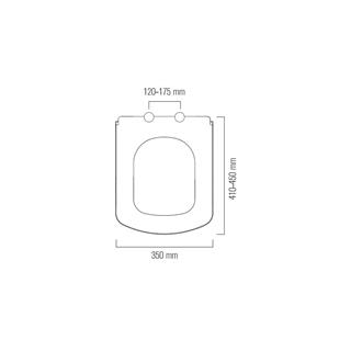 Hakersan Kare Slim Yavaş Kapanan Klozet Kapağı - 2025