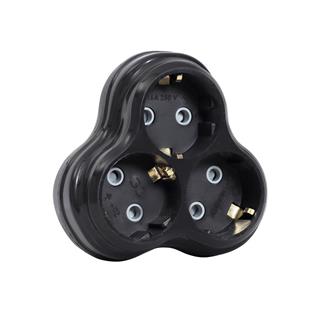 Timsal 3Lü Topraklamalı ve Çocuk Emniyet Kilitli Golyat Fişli Priz - Karma Renk