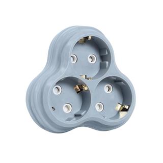 Timsal 3Lü Topraklamalı ve Çocuk Emniyet Kilitli Golyat Fişli Priz - Karma Renk