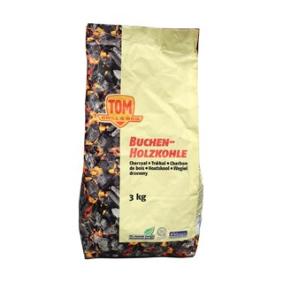 Tom Grill & BBQ Buchen-Holzkohle Kayın Ağacı Mangal Kömürü Briket Sıkma 3 kg