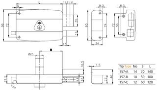 Kale 157/A Silindirli Tirajlı Daire Kilidi