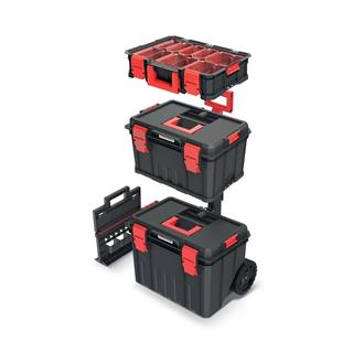 Kistenberg Modular Solution 3Lü Set KMSS553585B Modüler Çözüm 3 Parçalı Tekerlekli Alet Kutusu Seti