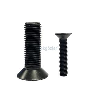 M12x20 DIN 7991 Havşa Başlı İmbus 10.9 Kalite Çelik Cıvata Siyah