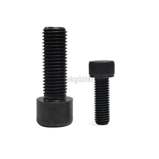 M12x35 DIN 912 İmbus 8.8 Kalite Çelik Cıvata Siyah