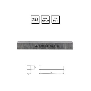 MTE Makina Takım 6x6x63 mm HSS - E (%10Co) DIN 4964/B Kare Kesitli Torna Kalemi - B00400606063