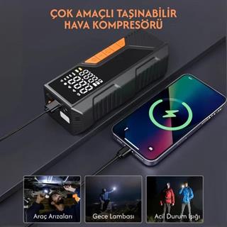 Rico 022-RC4076 Dijital Göstergeli Şarjlı Hava Kompresörü