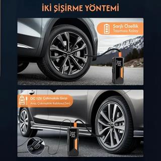 Rico 022-RC4076 Dijital Göstergeli Şarjlı Hava Kompresörü