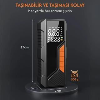 Rico 022-RC4076 Dijital Göstergeli Şarjlı Hava Kompresörü