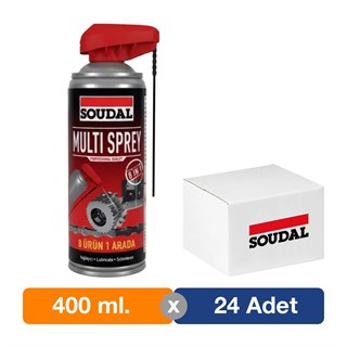 Soudal Kobra Başlıklı Yağlayıcı ve Pas Sökücü Multi Sprey 400 ml. - 24lü Paket