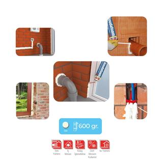 Soudal Soudafoam 1K Poliüretan Montaj Köpük 600 gr. - 12li Paket