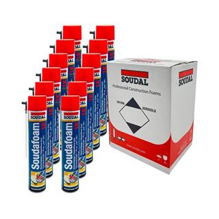 Soudal Soudafoam 1K Poliüretan Montaj Köpük 600 gr. - 12li Paket