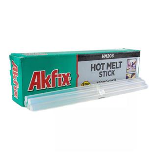 Akfix HM208 İnce Mum Silikon Yapıştırıcı 8 mm x 300 mm 1 Kg Kutulu Şeffaf GA120