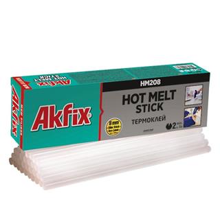 Akfix HM208 İnce Mum Silikon Yapıştırıcı 8 mm x 300 mm 1 Kg Kutulu Şeffaf GA120