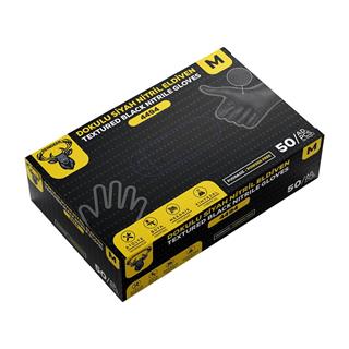 Reindeer 4494 Dokulu Siyah Nitril Eldiven No: 8/M - 50li Paket