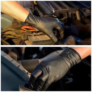 Reindeer 4494 Dokulu Siyah Nitril Eldiven No: 10/XL - 50li Paket