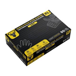 Reindeer 4494 Dokulu Siyah Nitril Eldiven No: 10/XL - 50li Paket