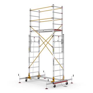Çağsan TeleSafe XL_FP İki Parçalı Alüminyum İskele 2x8 Basamaklı S004_XL_FP