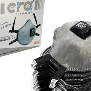 Era 7210 AC V FFP2 NR D Aktif Karbon Ventilli Maske 10lu Paket