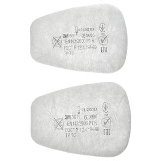 3M 5911 P1 R Toz ve Sis Maske Filtresi Pedi 2li Paket