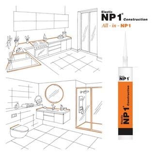 NP1 Construction MS Polimer Bazlı İzolasyon Mastik ve Yapıştırıcı Kartuş 290 ml - Kristal