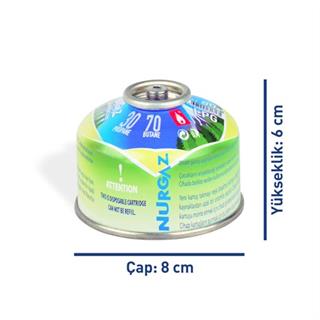 Nurgaz NG-203-V Vidalı Yedek Gaz Kartuşu 80 gr.