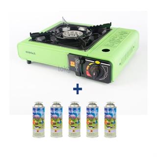Nurgaz Tekli Portatif Ocak NG-501 + 5 Adet Nurgaz 220 gr. Sprey Tüp NG-207