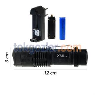 Panther PT-4241 T6 Cree Led Şarjlı Fener 1000 Lumen