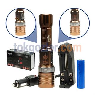 Panther PT-4570 Power Led Alarmlı Şarjlı Fener 400 Lumen