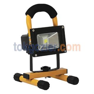 Pelsan Seyyar Şarjlı Projektör 10 Watt Ledli