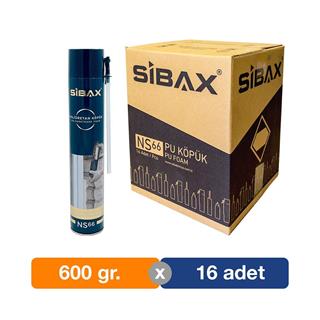 Sibax NS66 Poliüretan Dolgu Köpüğü - Montaj Köpük 600 gr. - 16lı Paket