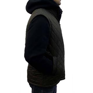 Siyah Polar Astarlı Kapitone Yelek - XL