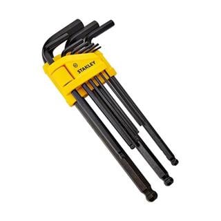 Stanley 0-69-256 Yuvarlak Başlı Allen Anahtar Takımı Altıköşe Uzun Boy 9 Parça