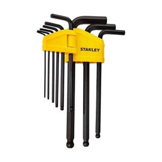 Stanley 0-69-256 Yuvarlak Başlı Allen Anahtar Takımı Altıköşe Uzun Boy 9 Parça