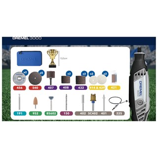 Dremel 3000-1/25 Promo Kit 2026 Şampiyon Kiti Sınırlı Sürüm - F0133000WC