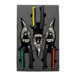 İzeltaş 13000001851 Alüminyum ve Sac Kesme Makası Takımı Sol-Sağ-Düz 3 Parça