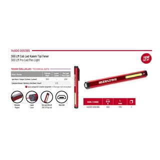 İzeltaş 14000005385 300 Lümen Cob Led Kalem Tipi Fener