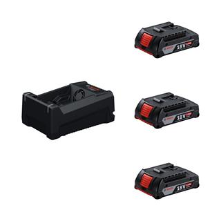 Bosch Professional GBH 18V-18 + GSR 185-LI + GWS 18V-8 + Kanvas Çanta + 3x18V 2.0Ah Akülü Set