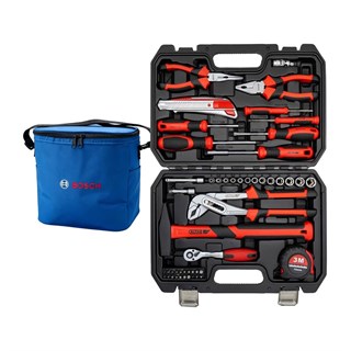 Bosch GSR 18V-45 + GWS 18V-8 + GBH 18V-22 3x18V 4.0Ah Akülü Kombo Kit + Altaş El Aleti Seti 49 Parça + Termos Çantalı