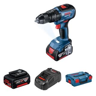 Bosch Professional GSB 18V-50 Akülü Darbeli Vidalama Makinesi (2x5.0Ah L-Boxx) - 06019H5101