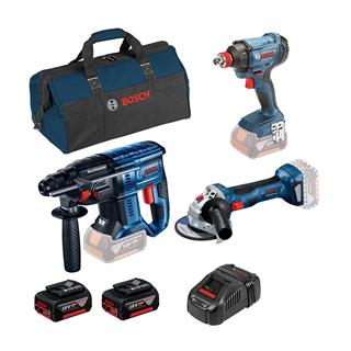 Bosch Professional GBH 180-LI + GWS 180-LI + GDX 180-LI 2x18V 5.0Ah Akülü Kombo Kit - 0615990M5G