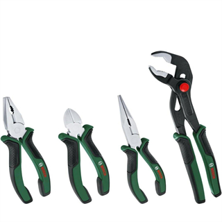 Bosch Pense Seti 4 Parça (Kargaburun, Yan Keski, Pense, Boru Anahtarı) - 1600A02W7K
