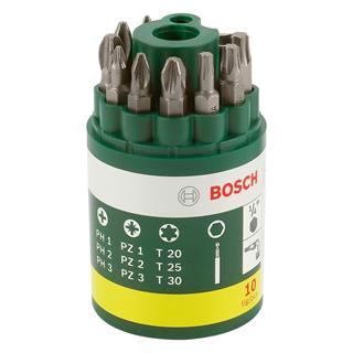 Bosch 10 Parça Vidalama Ucu Seti (PH+PZ+T) - 2607019452