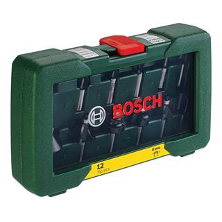 Bosch DIY Freze Seti 12 Parça 8 mm Şaftlı - 2607019466