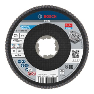 Bosch Pro X571 X-Lock Flap Zımpara Diski 115 mm 60 Kum - 2608619198