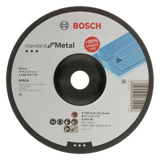 Bosch 180x8.0x22.23 mm Standart For Metal Bombeli Taşlama Diski 2608619778