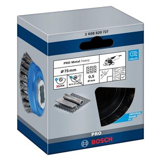 Bosch PRO Metal Heavy X-LOCK Metal Çelik Çanak Fırça 75x0.5 mm - 2608620727