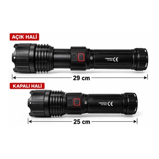 Powerdex PD-16000 Profesyonel Avcı Feneri 9000 Lümen