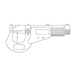 Asimeto AS-116-01-0 Dijital Dış Çap Mikrometresi 0-25 mm
